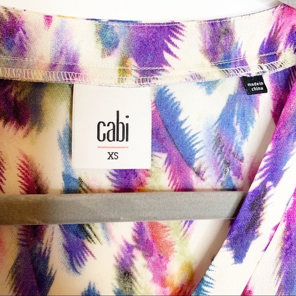 Cabi Plume Top Feather Print 5027 Size XS - Picture 5 of 8
